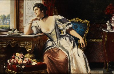 Thoughts While Writing the Letter by Gustave Léonard de Jonghe